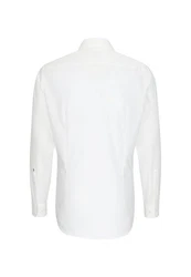 Seidensticker Herren Shaped Bügelfrei Kent Langarm Business Shirt Weiß/Creme