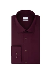 Seidensticker Businesshemd Slim Langarm Kentkragen Uni Dunkelrot/Lila/Bordeaux/Rosa