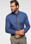 Man's World Langarmhemd Dunkelblau/Blau
