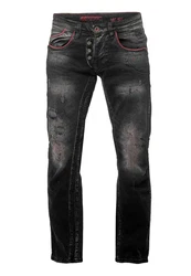 Rusty Neal Bequeme Jeans Schwarz/Orange/Grün/Grau
