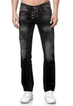 Rusty Neal Bequeme Jeans Schwarz/Orange/Grün/Grau