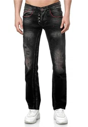 Rusty Neal Bequeme Jeans Schwarz/Orange/Grün/Grau