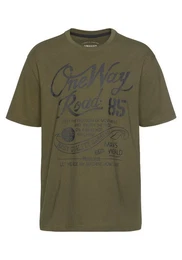 Man's World T-Shirt Kurzarm, Regular Fit, mit Print, Rundhals, im Used-Look