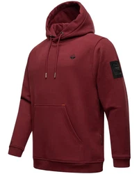 Stone Harbour Herren Hoodie Bodo Shain Oversize-Look Dunkelrot/Bordeaux/Rot