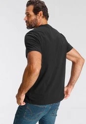 Arizona T-Shirt Kurzarm Rundhals Schwarz/Braun/Dunkelgrau