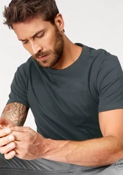 Jack & Jones Rundhalsshirt JJEORGANIC BASIC TEE SS O-NECK Dunkelgrau/Grau/Dunkelblau/Hellgrau