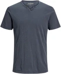 Jack & Jones T-Shirt JJESPLIT NECK TEE SS NOOS Dunkelblau/Grau/Dunkelgrau/Blau