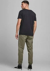 Jack & Jones T-Shirt JJESPLIT NECK TEE SS NOOS Schwarz