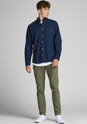 Jack & Jones Langarmhemd OXFORD SHIRT navy