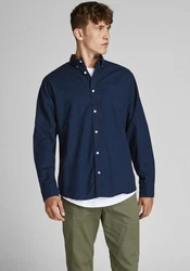 Jack & Jones Langarmhemd OXFORD SHIRT navy