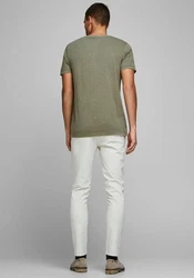 Jack & Jones T-Shirt JJESPLIT NECK TEE SS NOOS Grün (5545)