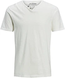 Jack & Jones T-Shirt JJESPLIT NECK TEE SS NOOS Khaki/Grau/Creme/Weiß/Hellgrün
