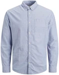 Jack & Jones Langarmhemd OXFORD SHIRT Hellblau/Dunkelblau/Blau