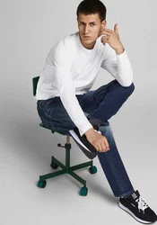 Jack & Jones Langarmshirt JJENOA O-NECK LS weiß