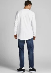 Jack & Jones Langarmshirt JJENOA O-NECK LS weiß