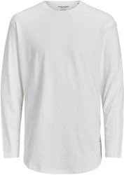 Jack & Jones Langarmshirt JJENOA O-NECK LS weiß