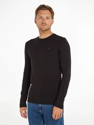 Tommy Jeans Herren Original Rib Langarm Langarmshirt Schwarz