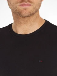 Tommy Jeans Herren Original Rib Langarm Langarmshirt Schwarz