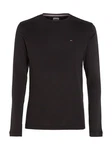 Tommy Jeans Herren Original Rib Langarm Langarmshirt Schwarz