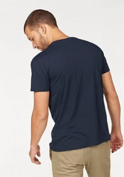 Tommy Jeans T-Shirt TJM ORIGINAL JERSEY V NECK TEE Dunkelblau/Hellblau/Blau