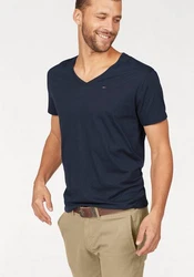 Tommy Jeans T-Shirt TJM ORIGINAL JERSEY V NECK TEE Dunkelblau/Hellblau/Blau