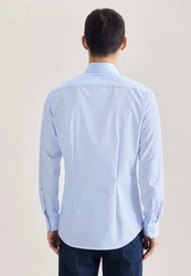 Seidensticker Businesshemd X-Slim Langarm Kentkragen Uni Blau/Hellblau