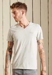 Superdry T-Shirt Grau/Hellgrau