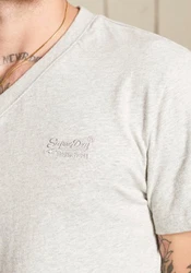 Superdry T-Shirt Grau/Hellgrau