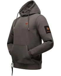 Sweater Crazy Frank sportlicher Herren Hoodie mit Tunnelzugkordeln