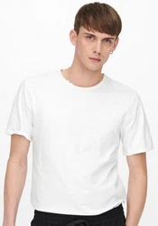 Only & Sons T-Shirt Benne Weiß/Grau/Creme