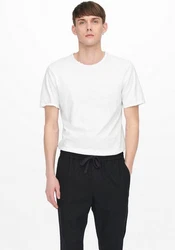 Only & Sons T-Shirt Benne Weiß/Grau/Creme
