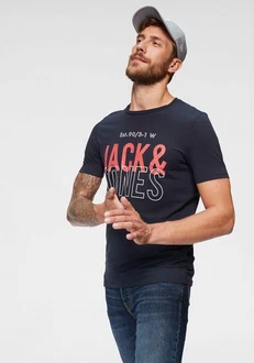 Jack & Jones T-Shirt KOMPO TEE Dunkelblau Jack & Jones T-Shirt KOMPO TEE Dunkelblau