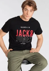 Jack & Jones T-Shirt KOMPO TEE Schwarz