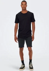 Only & Sons T-Shirt Benne Schwarz/Dunkelgrau/Grau