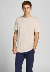 Jack & Jones Rundhalsshirt JJEORGANIC BASIC TEE SS O-NECK beige