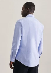 Seidensticker Businesshemd Slim Langarm Button-Down-Kragen Uni 