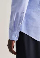 Seidensticker Businesshemd Slim Langarm Button-Down-Kragen Uni 