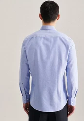 Seidensticker Businesshemd X-Slim Langarm Button-Down-Kragen Hellblau/Blau