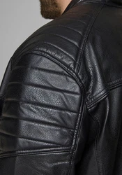 Jack & Jones Bikerjacke ROCKY JACKET Schwarz/Rot/Grau