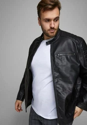 Jack & Jones Bikerjacke ROCKY JACKET Schwarz/Rot/Grau