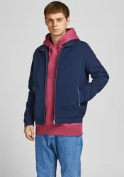 Jack & Jones Jacken (Blouson HARRINGTON BOMBER) Dunkelblau/Blau