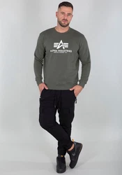 Alpha Industries Sweatshirt Basic Sweater oliv/rot/wei