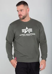 Alpha Industries Sweatshirt Basic Sweater oliv/rot/wei