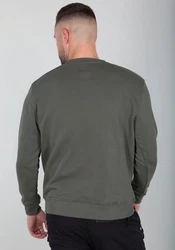 Alpha Industries Sweatshirt Basic Sweater oliv/rot/wei