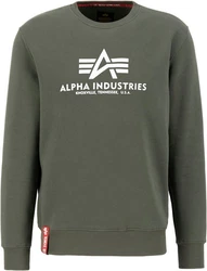 Alpha Industries Sweatshirt Basic Sweater oliv/rot/wei