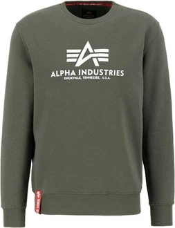 Alpha Industries Sweatshirt Basic Sweater oliv/rot/wei