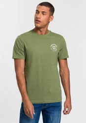 H.I.S T-Shirt (Packung) schmal geschnitten Dunkelgrün/Grün