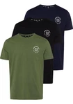 H.I.S T-Shirt (Packung) schmal geschnitten Dunkelgrün/Grün