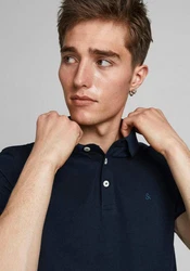 Jack & Jones Poloshirt JJEPAULOS POLO SS NOOS dunkelblau