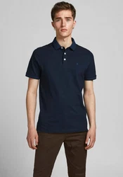 Jack & Jones Poloshirt JJEPAULOS POLO SS NOOS dunkelblau